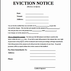 Superb Eviction Notice Template Form Sample Letter Louisiana Word Templates Blank Example California Forms
