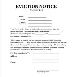 Worthy Free Eviction Notices Templates Notice Template Letter Doc Premium Means Sample Copy Samples Examples