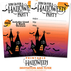 Sublime Free Halloween Invitation Templates Party Planning Printable Invitations Blank Flyer