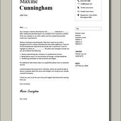 Tremendous Free Cover Letter Template