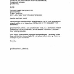 Great Cover Letter Template
