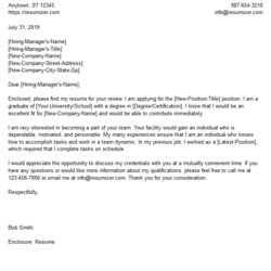 Preeminent Cover Letter Template Templates