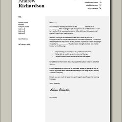 The Highest Standard Free Cover Letter Template