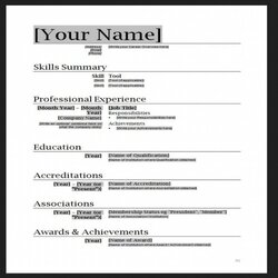 Peerless Resume Format For Job Utility In Ms Phrase Teacher Template Awful Blanks Vitae