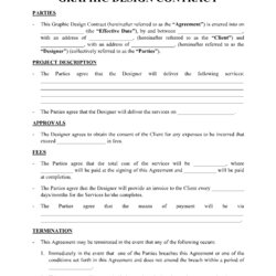 Excellent Contract Templates Free Examples Graphic Design