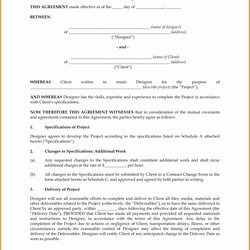 Capital Freelance Graphic Design Contract Template Frightening High Resolution