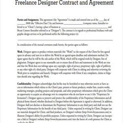 Freelance Graphic Design Contract Images Of Template Art