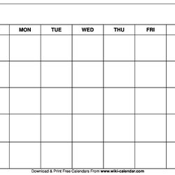Worthy Printable Blank Calendar Templates Wiki