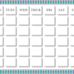 The Highest Standard Blank Calendar