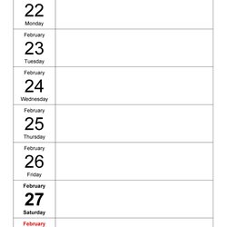 Smashing Free Printable Weekly Schedule Template Calendar