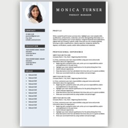 Outstanding Modern Resume Template Download For Free Resumes Any Basic Blue