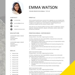 Superior Free Resume Template With Photo Word Teacher Editable Templates Microsoft Professional Job Simple