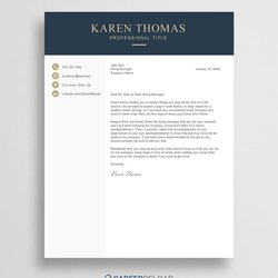 Professional Cover Letter Template Instant Download Resume Karen