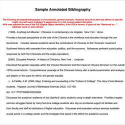 Sterling Style Annotated Bibliography Template Printable Documents Sample