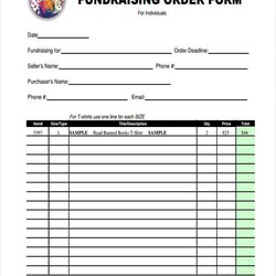 Great Fundraiser Order Forms Free Sample Example Format Download Form Template Examples Templates Individual