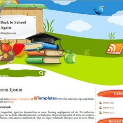 Perfect Best Free Blogger Templates For Education Sites Footer Enhance Appeal Useful Template