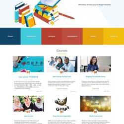 Magnificent Education Blogger Templates Free Template