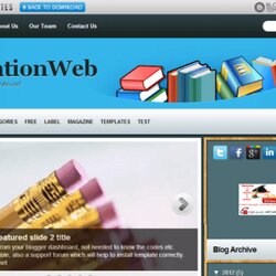 Fine Best Free Blogger Templates For Education Sites School Template Background Complements Professionalism