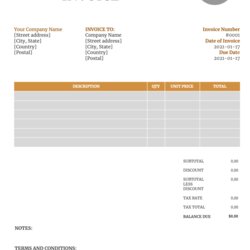 Marvelous Free Template Invoice
