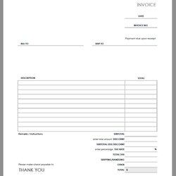 Sterling Blank Business Invoice Template