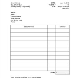 Free Printable Invoices For Word Invoice Templates In Microsoft Excel And Formats Sample Template Download