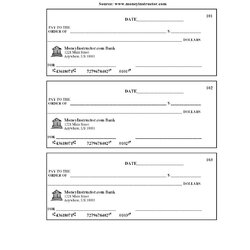 Outstanding Blank Check Templates Real Fake Template