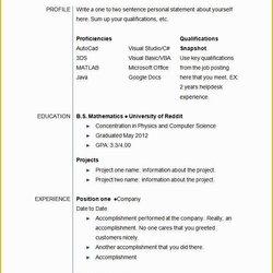 Preeminent Resume Templates Free For High School Students Of Best Student Thesis Resumes Source Sample