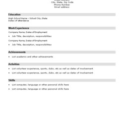 Perfect High School Student Resume Sample Ready Made Office Templates Bellow Button