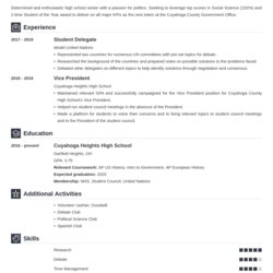 Wizard Sample Student Resume High School Template Iconic