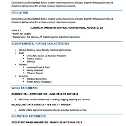 High School Resume Templates For Students And Teens Format Template Student Examples Resumes Builder Sample