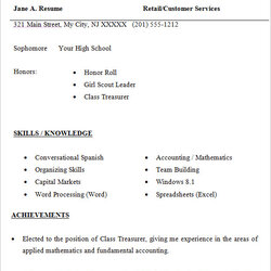 Free High School Resume Templates In Word Students Template Sample Simple For