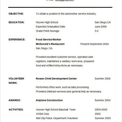 Out Of This World Resume Templates For Students Student Template College School High Samples Format Sample