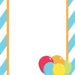 Matchless Free Printable Birthday Party Invitations Invitation Templates Word Blue Balloon Minnie Chalkboard