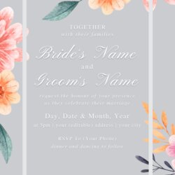 Preeminent Simply Classic Invitation Templates Editable Word Blush And Rose