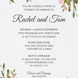 Peerless Watercolor Floral Invitation Templates Editable With Ms Word Wedding Microsoft Printable Elegant