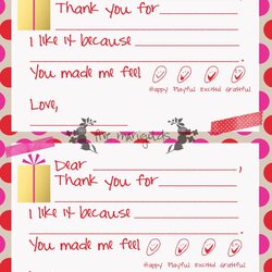 Christmas Thank You Note Templates For Kids Five Marigolds Notes Printable Template Cards Card Letter
