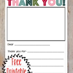 Superb Printable Thank You Note Letter Template Teacher