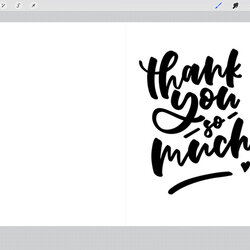 Supreme Thank You Note Card Template Templates Freebies