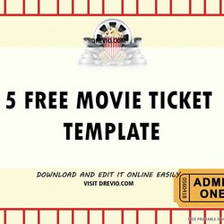 Spiffing Free Printable Movie Ticket Birthday Invitation Template Invitations Tickets Outstanding Templates