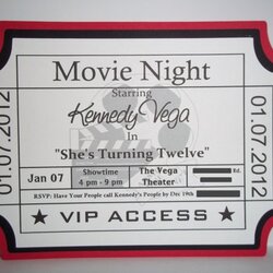 Images About Movie Party On Birthday Invitations Ticket Invitation Happy Theater Night Theme Themes Themed