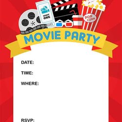 Capital Blank Movie Invitation Template