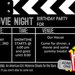 Legit Birthday Ideas Party Invitation Templates Movie Theme Invitations Printable Ticket Themed Template