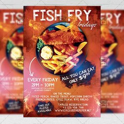 Legit Fish Fry Fridays Template Flyer Ready Size Flyers Premium