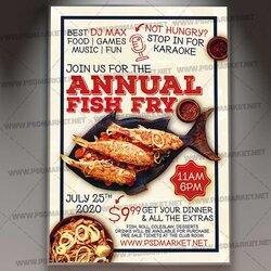 Excellent Download Annual Fish Fry Template Flyer