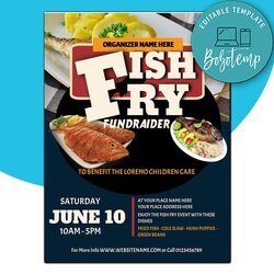 Cool Fish Fry Flyer Template Instant Download Compressed