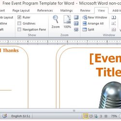 Fine Free Event Program Template For Word Fold Templates Booklet Point Power Create Two Half Events