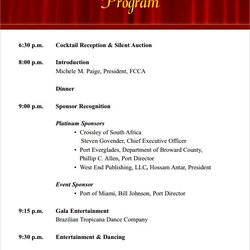 Sterling Free Event Program Templates In Ms Word Google Docs Template Gala Layout Concert Sample Programs
