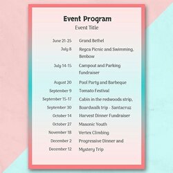 Marvelous Event Program Template Download In Word Google Docs Apple Pages Example Programs Banquet Booklet
