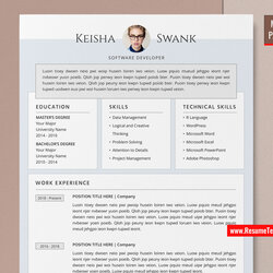 Swell For Mac Pages Modern Resume Template Vitae Editable Curriculum Professional Creative Simple Job