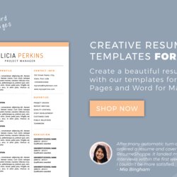 Marvelous Resume Templates For Mac Word Apple Pages Instant Download Creative